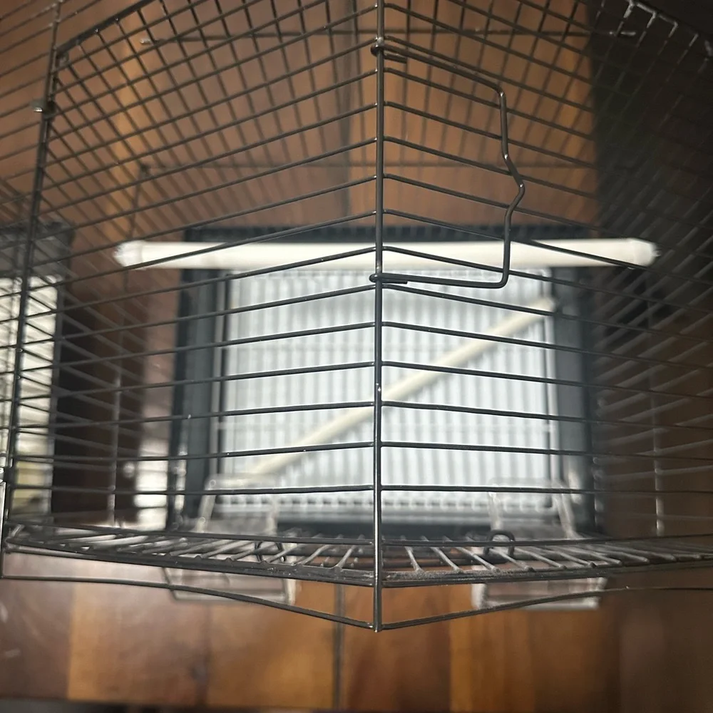 Black Bird Cage with Heart Design - Picture 2 of 2